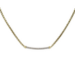 David Yurman Petite Pavé Diamond Metro Chain Necklace 18K Yellow Gold