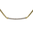 David Yurman Petite Pavé Diamond Metro Chain Necklace 18K Yellow Gold
