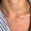 Diamond By The Yard Necklace 0.60 CT 14K Yellow Gold 16 Inches