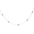 Diamond By The Yard Necklace 0.62 CT 14K White Gold 18 Inches