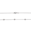 Diamond By The Yard Necklace 0.62 CT 14K White Gold 18 Inches