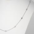Diamond By The Yard Necklace 0.62 CT 14K White Gold 18 Inches