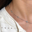 Diamond By The Yard Necklace 1.43 CT 14K White Gold 16 Inches