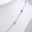 Diamond By The Yard Necklace 1.43 CT 14K White Gold 16 Inches