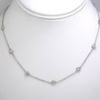 Diamond By The Yard Necklace 1.43 CT 14K White Gold 16 Inches