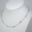 Diamond By The Yard Necklace 1.43 CT 14K White Gold 16 Inches