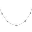 Diamond By The Yard Necklace 1.43 CT 14K White Gold 16 Inches