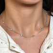 Diamond By The Yard Necklace 1.43 CT 14K White Gold 16 Inches