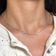 Diamond By The Yard Necklace 1.43 CT 14K White Gold 16 Inches