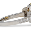 Contemporary Fancy Green Yellow 3.03 CT GIA Natural Diamond Ring 18K White Gold Size 6