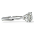 Fancy Grey Diamond 2.11 CT Center Natural Radiant Cut GIA Three Stone Engagement Ring Platinum Size 5.75