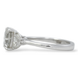 Fancy Grey Diamond 2.11 CT Center Natural Radiant Cut GIA Three Stone Engagement Ring Platinum Size 5.75