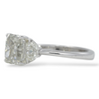 Fancy Grey Diamond 2.11 CT Center Natural Radiant Cut GIA Three Stone Engagement Ring Platinum Size 5.75