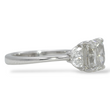 Fancy Grey Diamond 2.11 CT Center Natural Radiant Cut GIA Three Stone Engagement Ring Platinum Size 5.75