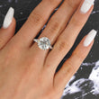 GIA Certified 6.09 CT Round Brilliant Cut Three Stone Diamond Engagement Platinum Ring Size 6.25