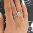 GIA Certified 6.09 CT Round Brilliant Cut Three Stone Diamond Engagement Platinum Ring Size 6.25