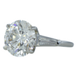 GIA Certified 6.09 CT Round Brilliant Cut Three Stone Diamond Engagement Platinum Ring Size 6.25