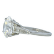 GIA Certified 6.09 CT Round Brilliant Cut Three Stone Diamond Engagement Platinum Ring Size 6.25