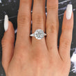 GIA Certified 6.09 CT Round Brilliant Cut Three Stone Diamond Engagement Platinum Ring Size 6.25