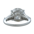 GIA Certified 6.09 CT Round Brilliant Cut Three Stone Diamond Engagement Platinum Ring Size 6.25