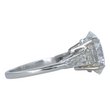 GIA Certified 6.09 CT Round Brilliant Cut Three Stone Diamond Engagement Platinum Ring Size 6.25
