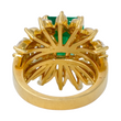 Green Emerald 5.27 CT Colombian SSEF Certified Diamond Vintage Ring 18K Yellow Gold Size 6.25
