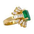 Green Emerald 5.27 CT Colombian SSEF Certified Diamond Vintage Ring 18K Yellow Gold Size 6.25