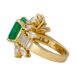 Green Emerald 5.27 CT Colombian SSEF Certified Diamond Vintage Ring 18K Yellow Gold Size 6.25