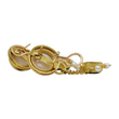 Elizabeth Locke Chandelier Mobe Pearl Green Intaglio Glass Drop Dangle Earrings 18K Yellow Gold