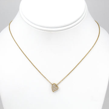 ROBERTO COIN Diamond Heart Pendant Necklace 18K Yellow Gold