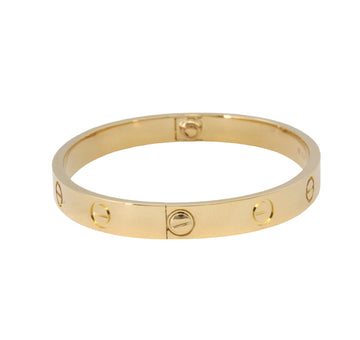 CARTIER Love Bracelet Classic 5.8mm 18K Yellow Gold Pouch Service Papers Size 16