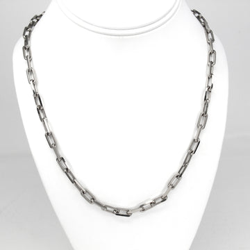 CARTIER Santos de Cartier Chain Necklace Medium Model 18K White Gold 22 Inches