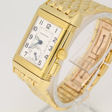 Jaeger-LeCoultre Reverso Memory 18K Yellow Gold Manual Wind Silver/Black Dial