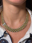 ROBERTO COIN Appassionata Natural Diamond 0.30 CT Heavy Necklace 18K Yellow & White Gold 16 Inches
