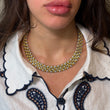 ROBERTO COIN Appassionata Natural Diamond 0.30 CT Heavy Necklace 18K Yellow & White Gold 16 Inches