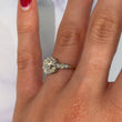 Antique 2.27 CT Natural Diamond Old Mine Cushion Cut Engagement Ring Platinum Dipped Yellow Gold Size 6