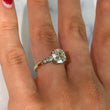 Antique 2.27 CT Natural Diamond Old Mine Cushion Cut Engagement Ring Platinum Dipped Yellow Gold Size 6