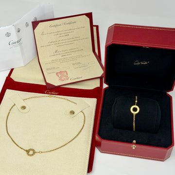 CARTIER Love Diamond Pendant and Love Bracelet Set 18K Yellow Gold