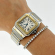 Cartier Santos Galbée 29 Automatic Two-Tone Silver Roman Dial 18K Yellow Gold Steel Ref. 2319