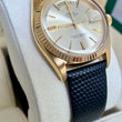 Rolex Day-Date 36 18K Yellow Gold Champagne Dial Fluted Bezel Leather Band Ref 1803 Year 1969