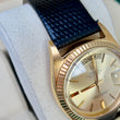 Rolex Day-Date 36 18K Yellow Gold Champagne Dial Fluted Bezel Leather Band Ref 1803 Year 1969