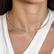 Vintage Natural Diamond Necklace 3 CT VS 17K Yellow Gold 15.85 Inches