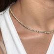 Vintage Natural Diamond Necklace 3 CT VS 17K Yellow Gold 15.85 Inches