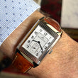 Jaeger-LeCoultre Reverso Grande Taille 26 x 42 Steel Silver Dial Manual Winding Brown Leather Bracelet Ref 270.8.62