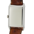 Jaeger-LeCoultre Reverso Grande Taille 26 x 42 Steel Silver Dial Manual Winding Brown Leather Bracelet Ref 270.8.62