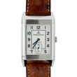 Jaeger-LeCoultre Reverso Grande Taille 26 x 42 Steel Silver Dial Manual Winding Brown Leather Bracelet Ref 270.8.62
