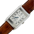 Jaeger-LeCoultre Reverso Grande Taille 26 x 42 Steel Silver Dial Manual Winding Brown Leather Bracelet Ref 270.8.62