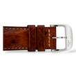 Jaeger-LeCoultre Reverso Grande Taille 26 x 42 Steel Silver Dial Manual Winding Brown Leather Bracelet Ref 270.8.62