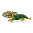 Large Green Enamel Dragon Brooch Diamond and Ruby 18K Yellow & White Gold Pin Vintage