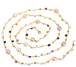 Marco Bicego Paradise Pearl & Mixed Gemstone Necklace 18K Yellow Gold 46 Inch